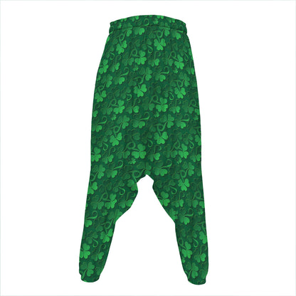 Irish Leaf St. Patrick's Day Print Hammer Pants
