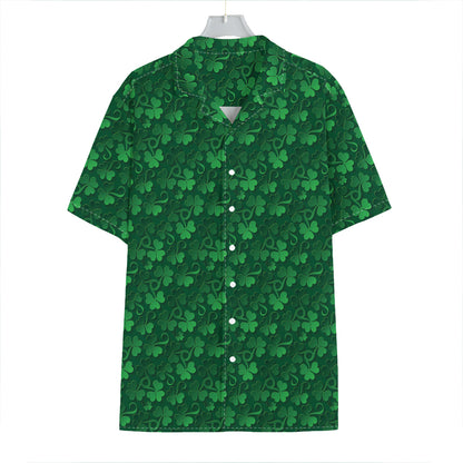 Irish Leaf St. Patrick's Day Print Hawaiian Shirt
