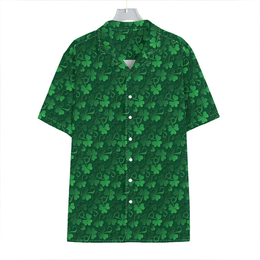 Irish Leaf St. Patrick's Day Print Hawaiian Shirt