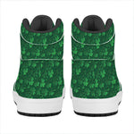 Irish Leaf St. Patrick's Day Print High Top Leather Sneakers