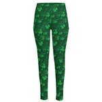 Irish Leaf St. Patrick's Day Print High-Waisted Pocket Leggings
