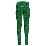 Irish Leaf St. Patrick's Day Print High-Waisted Pocket Leggings