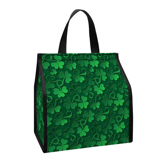 Irish Leaf St. Patrick's Day Print Insulated Lunch Tote