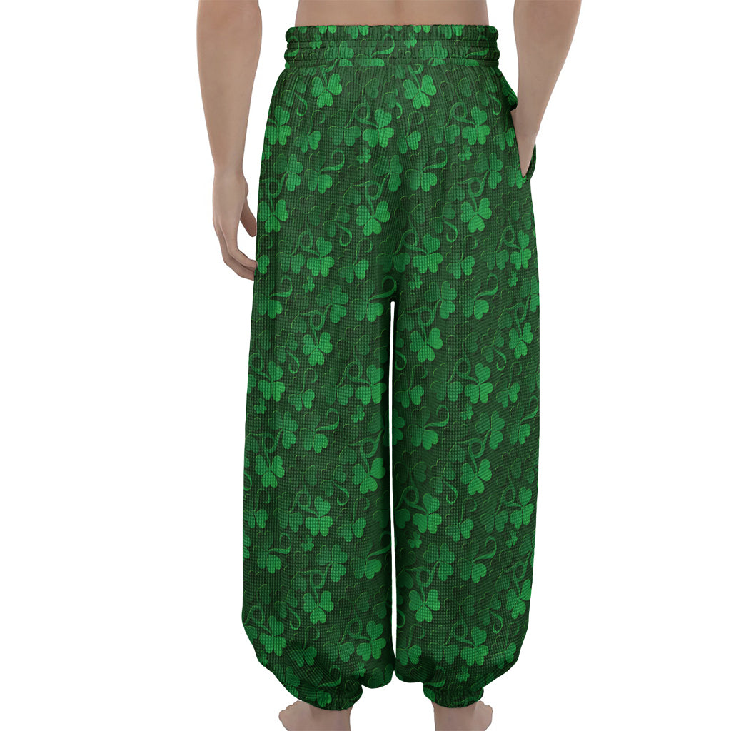 Irish Leaf St. Patrick's Day Print Lantern Pants