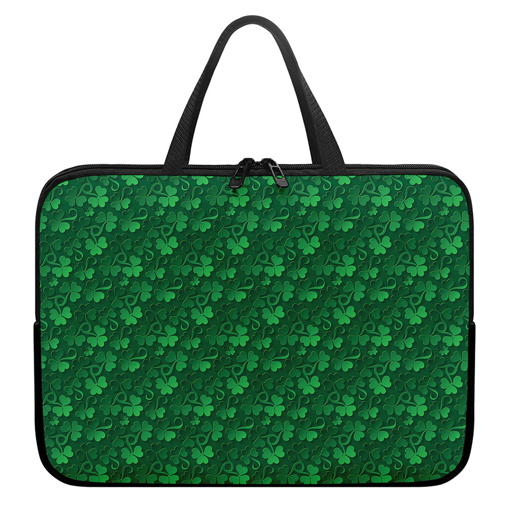 Irish Leaf St. Patrick's Day Print Laptop Sleeve With Handle