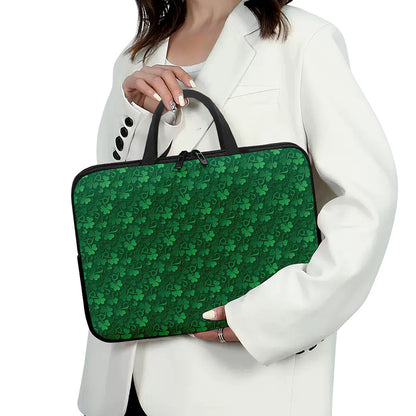 Irish Leaf St. Patrick's Day Print Laptop Sleeve With Handle