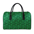 Irish Leaf St. Patrick's Day Print Leather Duffel Bag