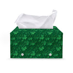 Irish Leaf St. Patrick's Day Print Leather Tissue Box Cover