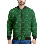 Irish Leaf St. Patrick's Day Print Men's Bomber Jacket