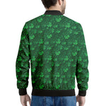 Irish Leaf St. Patrick's Day Print Men's Bomber Jacket