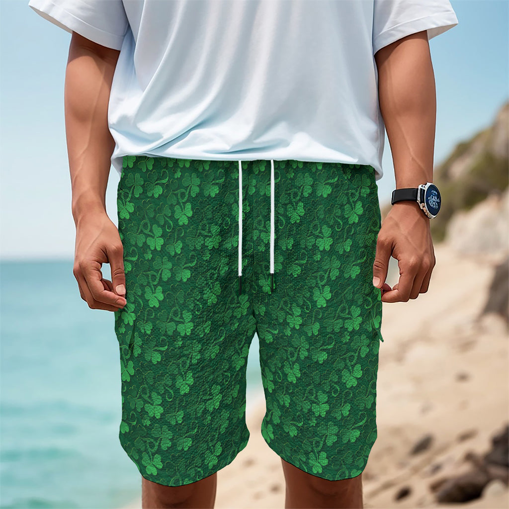 Irish Leaf St. Patrick's Day Print Men's Cargo Shorts