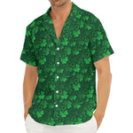 Irish Leaf St. Patrick's Day Print Men's Deep V-Neck Shirt