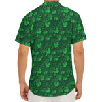 Irish Leaf St. Patrick's Day Print Men's Deep V-Neck Shirt
