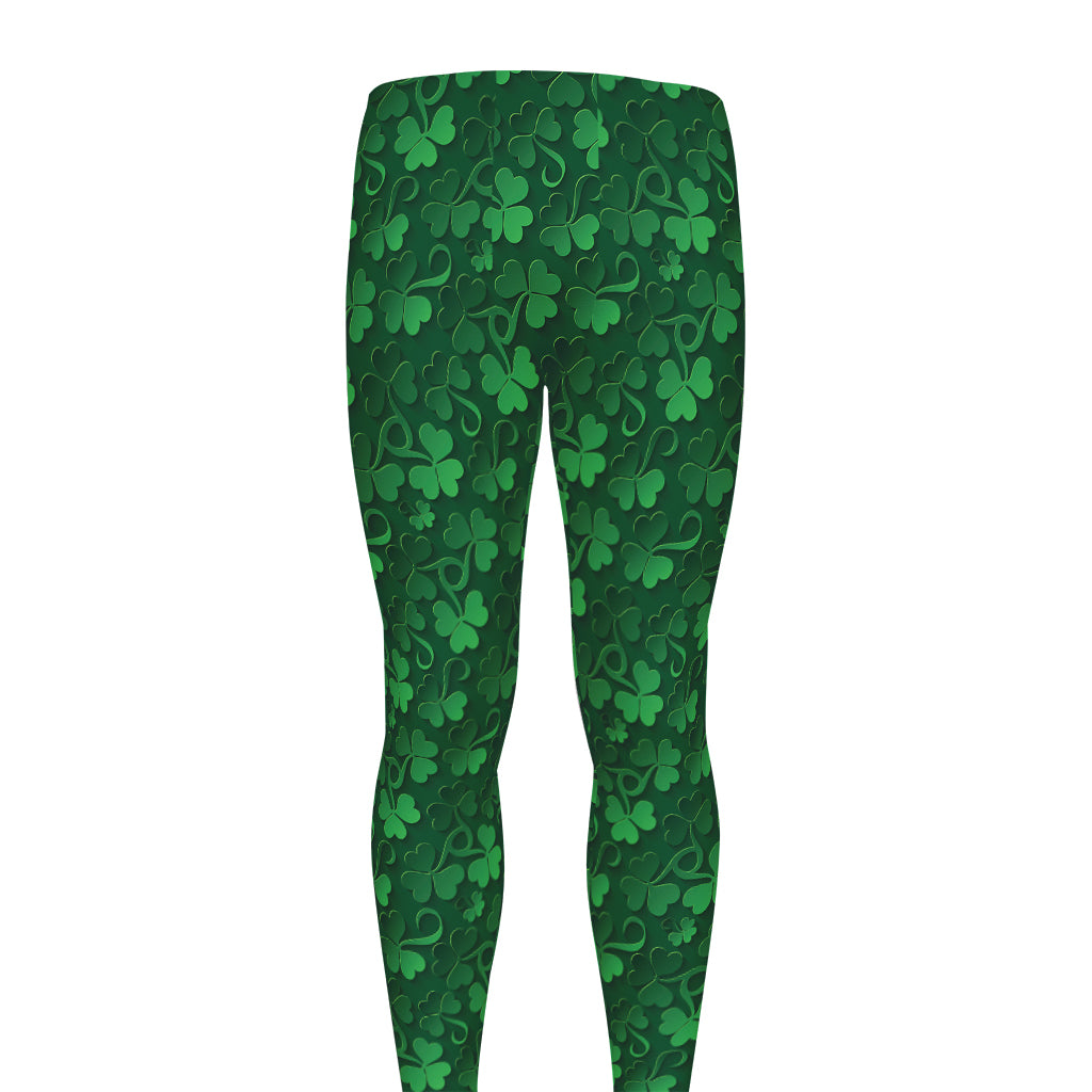 Irish Leaf St. Patrick's Day Print Men's leggings