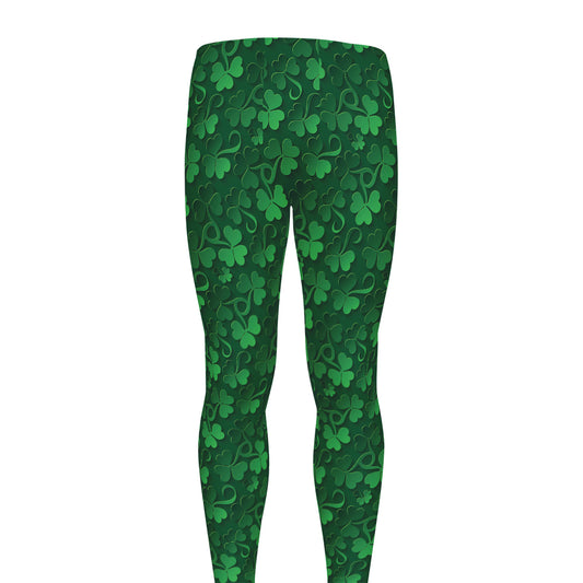 Irish Leaf St. Patrick's Day Print Men's leggings