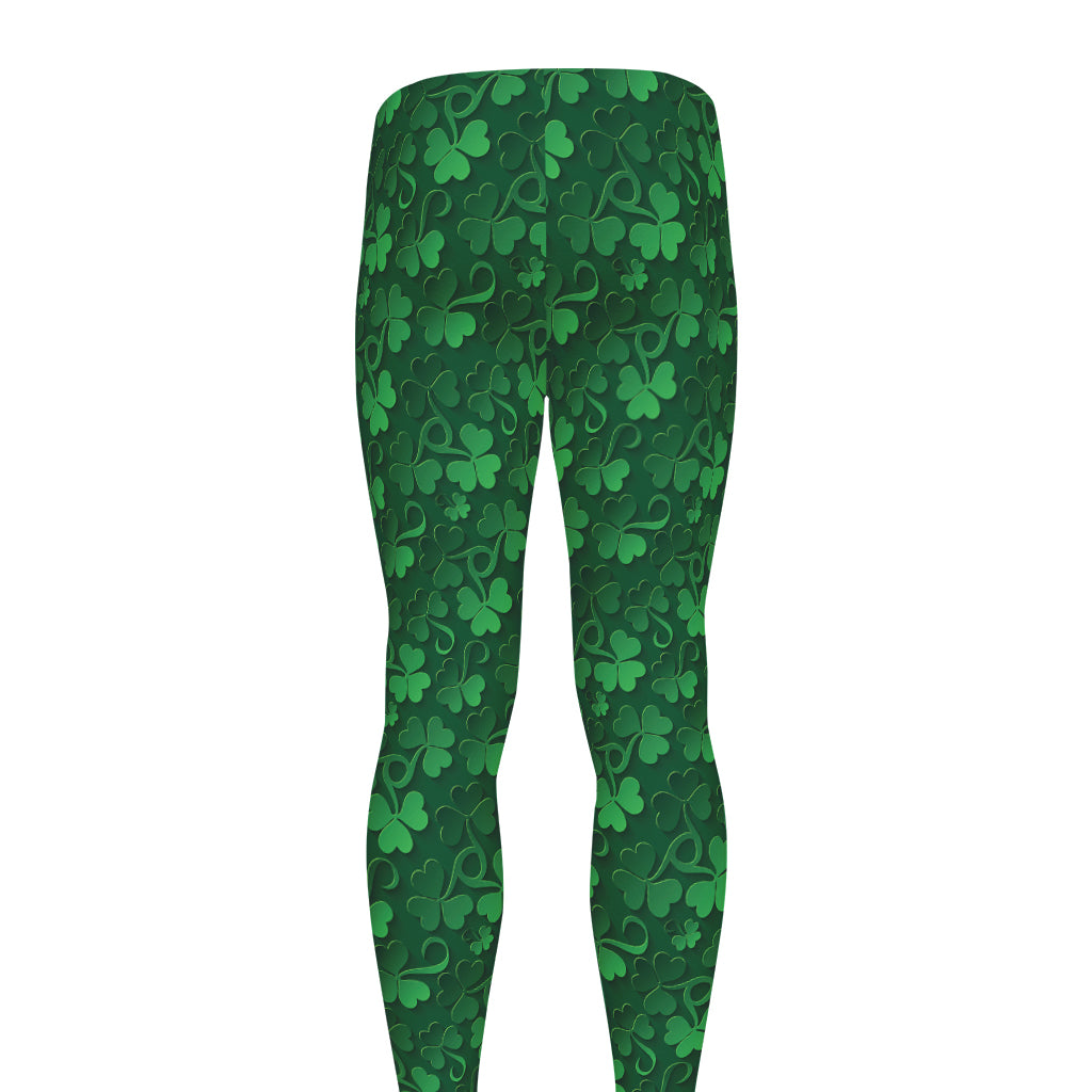 Irish Leaf St. Patrick's Day Print Men's leggings