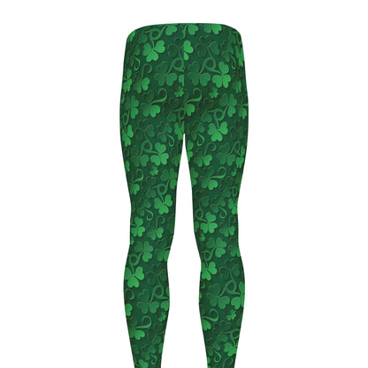 Irish Leaf St. Patrick's Day Print Men's leggings