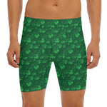Irish Leaf St. Patrick's Day Print Men's Long Boxer Briefs
