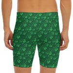 Irish Leaf St. Patrick's Day Print Men's Long Boxer Briefs