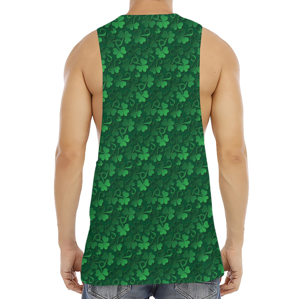 Irish Leaf St. Patrick's Day Print Men's Muscle Tank Top