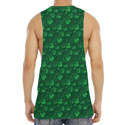 Irish Leaf St. Patrick's Day Print Men's Muscle Tank Top