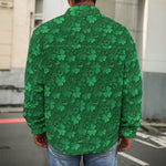 Irish Leaf St. Patrick's Day Print Men's Shirt Jacket