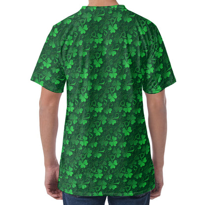 Irish Leaf St. Patrick's Day Print Men's Velvet T-Shirt