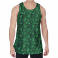 Irish Leaf St. Patrick's Day Print Men's Velvet Tank Top