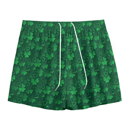 Irish Leaf St. Patrick's Day Print Mesh Shorts