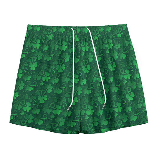 Irish Leaf St. Patrick's Day Print Mesh Shorts