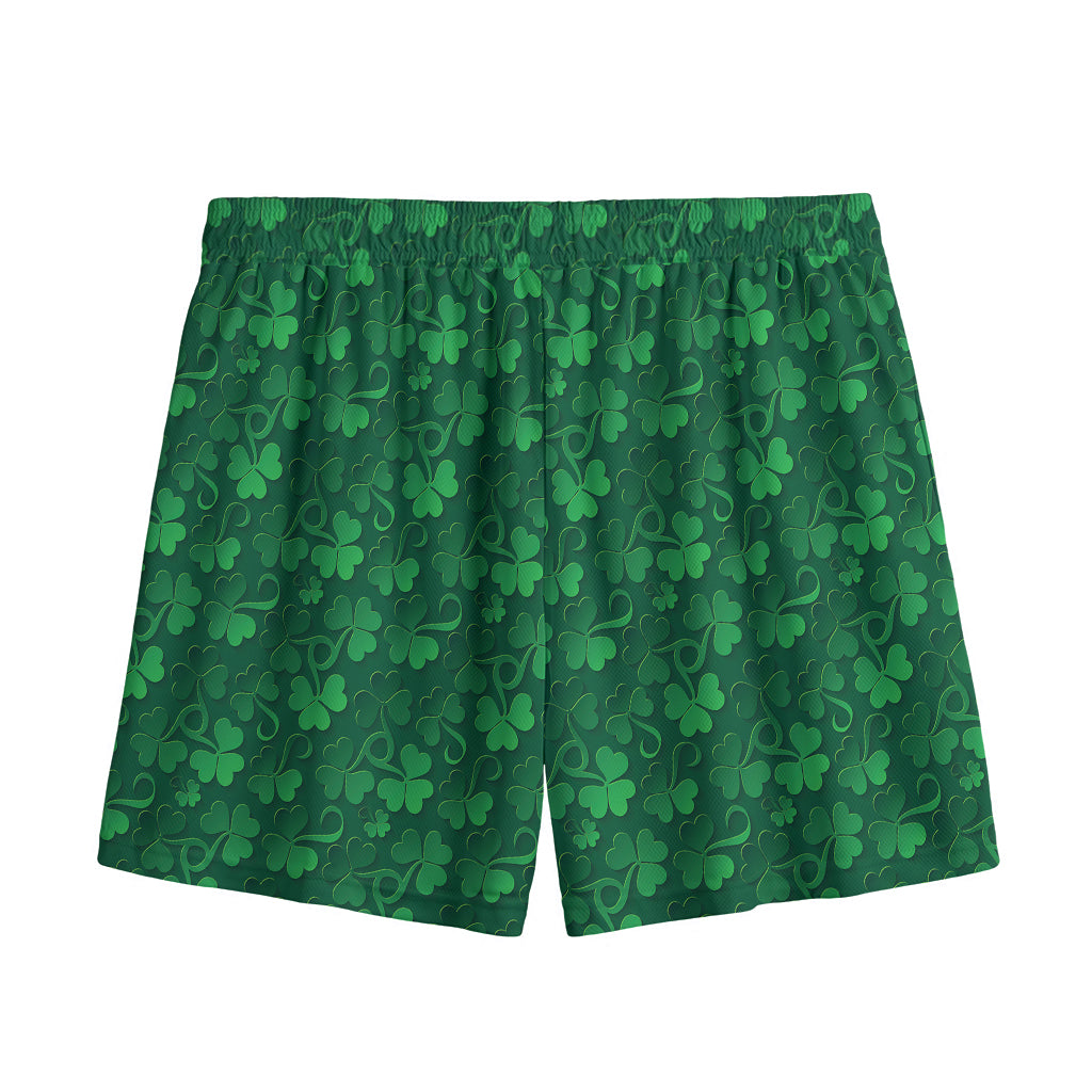 Irish Leaf St. Patrick's Day Print Mesh Shorts
