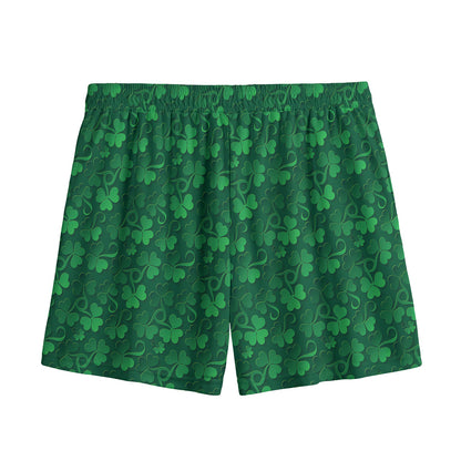 Irish Leaf St. Patrick's Day Print Mesh Shorts