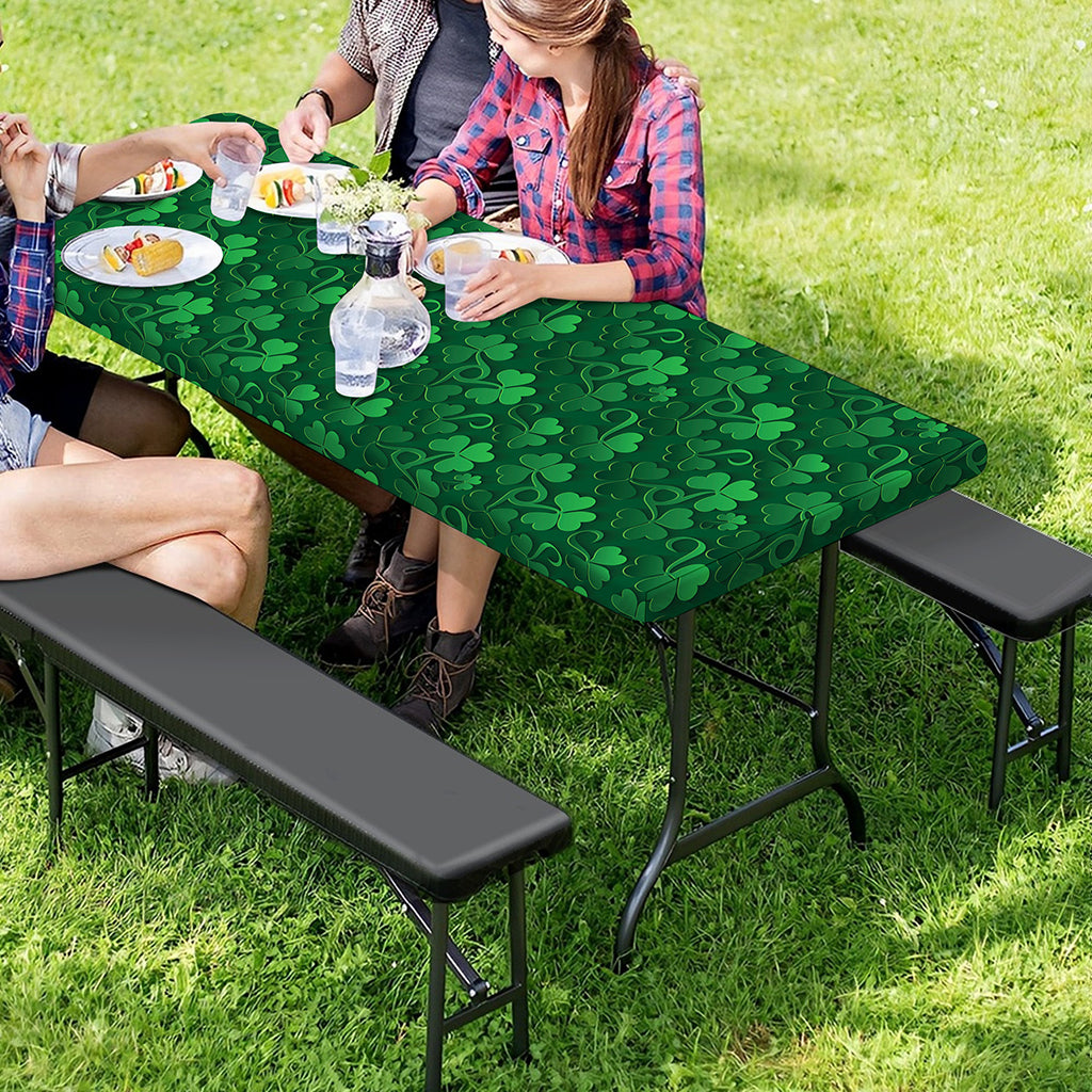 Irish Leaf St. Patrick's Day Print Picnic Table Cover
