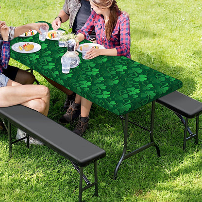 Irish Leaf St. Patrick's Day Print Picnic Table Cover