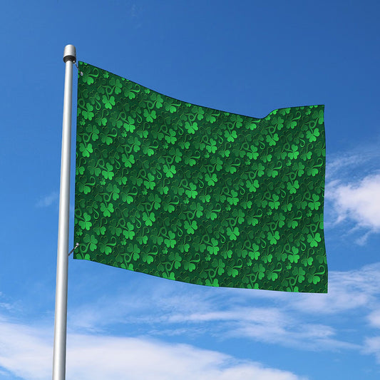 Irish Leaf St. Patrick's Day Print Polyester Flag