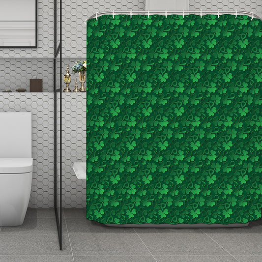 Irish Leaf St. Patrick's Day Print Polyester Shower Curtain