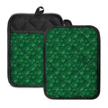 Irish Leaf St. Patrick's Day Print Pot Holders With Pocket