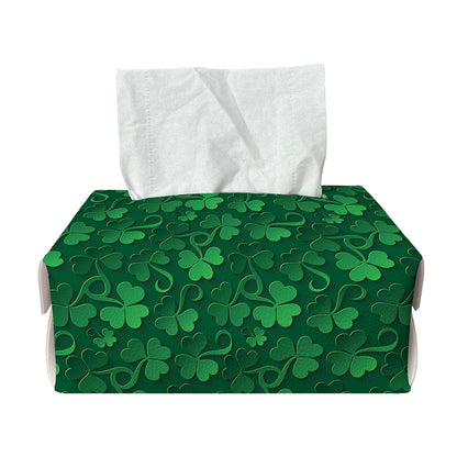 Irish Leaf St. Patrick's Day Print Rectangle Tissue Box Cover