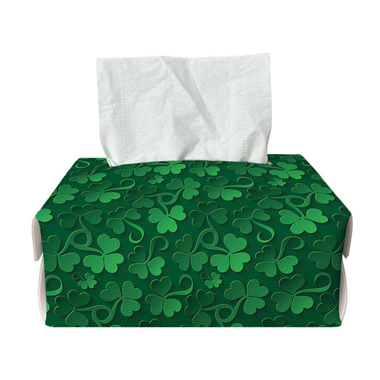 Irish Leaf St. Patrick's Day Print Rectangle Tissue Box Cover