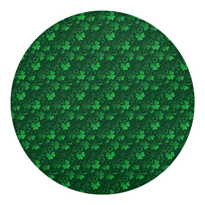 Irish Leaf St. Patrick's Day Print Round Blanket