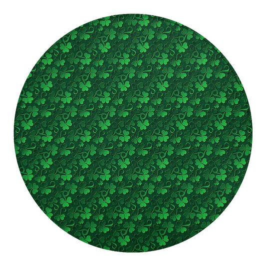 Irish Leaf St. Patrick's Day Print Round Blanket