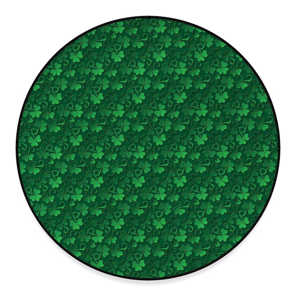 Irish Leaf St. Patrick's Day Print Round Floor Mat