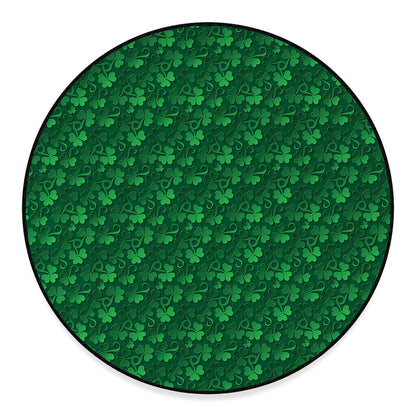 Irish Leaf St. Patrick's Day Print Round Floor Mat