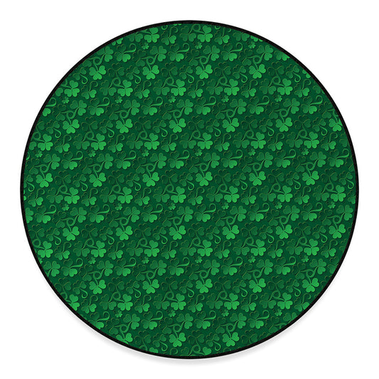 Irish Leaf St. Patrick's Day Print Round Floor Mat