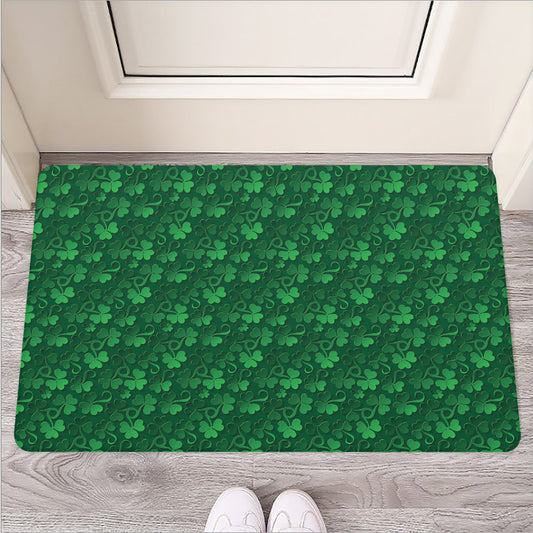 Irish Leaf St. Patrick's Day Print Rubber Doormat