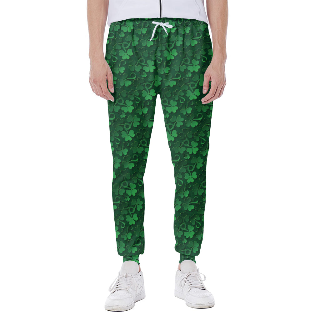 Irish Leaf St. Patrick's Day Print Scuba Joggers