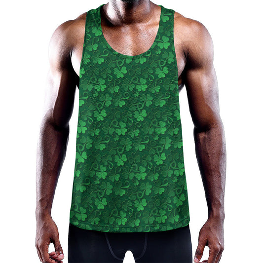 Irish Leaf St. Patrick's Day Print Training Tank Top
