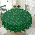 Irish Leaf St. Patrick's Day Print Waterproof Round Tablecloth