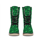Irish Leaf St. Patrick's Day Print Winter Boots