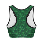 Irish Leaf St. Patrick's Day Print Women's Sports Bra